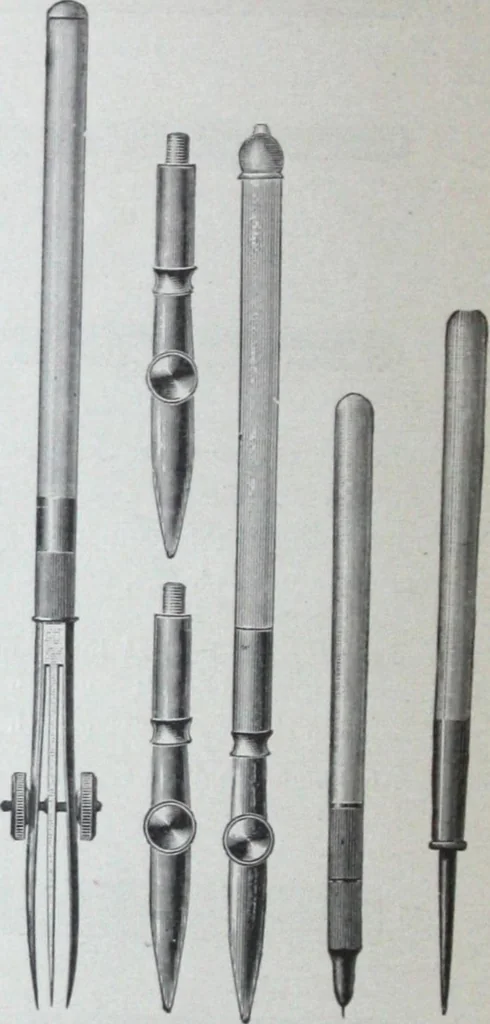 An illustration from Illustrated catalogue and price-list of drawing and tracing papers, sun print papers and equipments, drawing instruments and materials, surveying instruments, accessories, etc. / Kolesch & Company., 1907, leaf 37