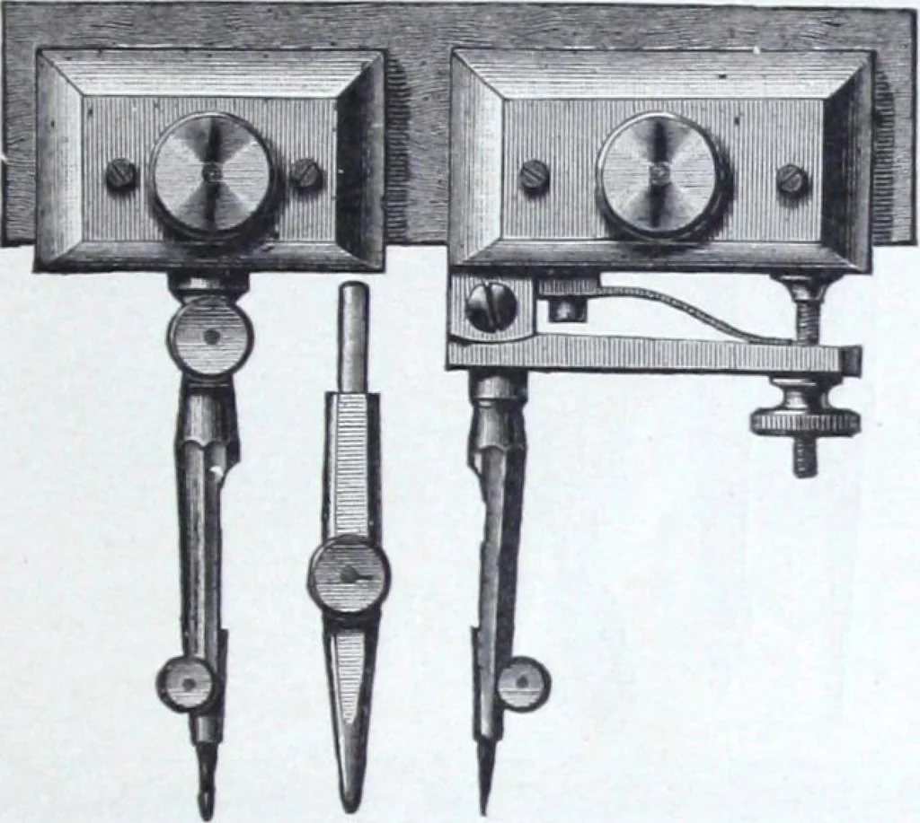 An illustration from Illustrated catalogue and price-list of drawing and tracing papers, sun print papers and equipments, drawing instruments and materials, surveying instruments, accessories, etc. / Kolesch & Company., 1907, leaf 46