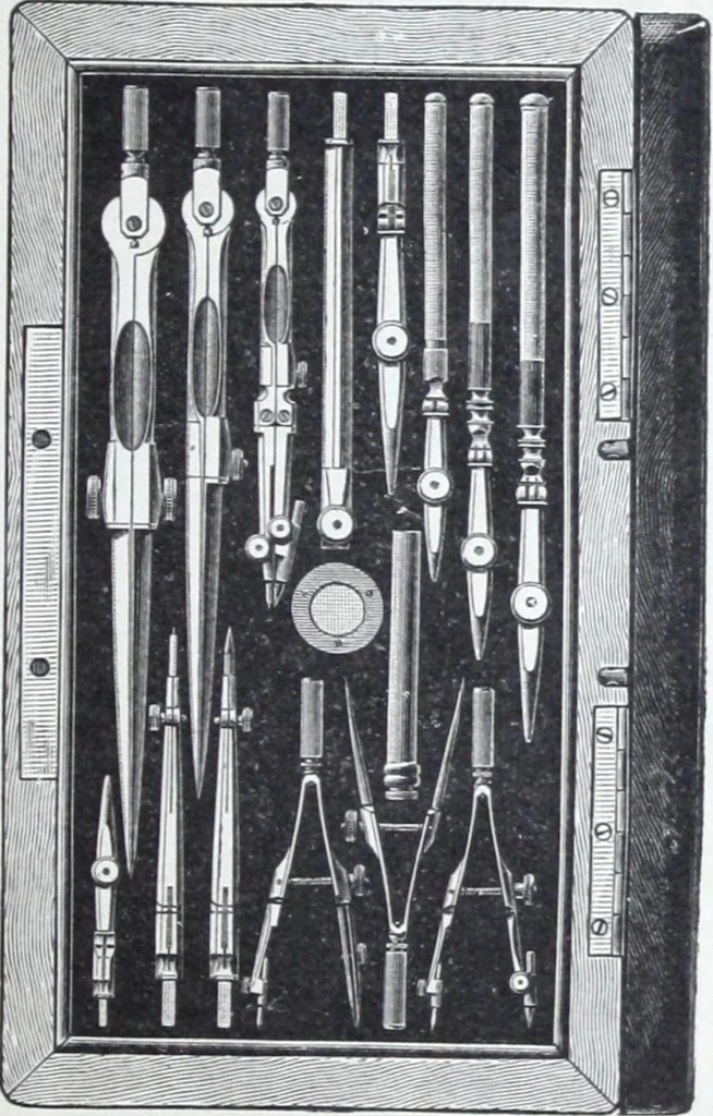 An illustration from Illustrated catalogue and price-list of drawing and tracing papers, sun print papers and equipments, drawing instruments and materials, surveying instruments, accessories, etc. / Kolesch & Company., 1907, leaf 52