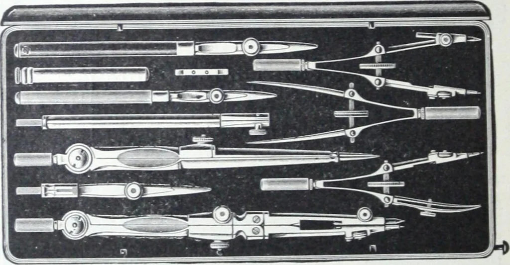An illustration from Illustrated catalogue and price-list of drawing and tracing papers, sun print papers and equipments, drawing instruments and materials, surveying instruments, accessories, etc. / Kolesch & Company., 1907, leaf 59