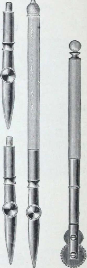 An illustration from Illustrated catalogue and price-list of drawing and tracing papers, sun print papers and equipments, drawing instruments and materials, surveying instruments, accessories, etc. / Kolesch & Company., 1907, leaf 61