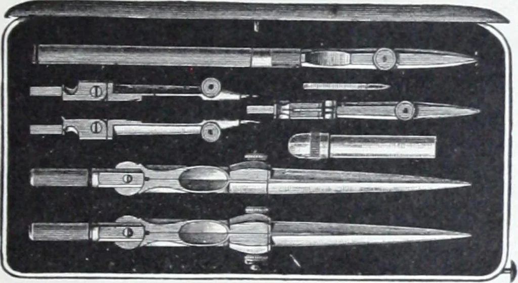 An illustration from Illustrated catalogue and price-list of drawing and tracing papers, sun print papers and equipments, drawing instruments and materials, surveying instruments, accessories, etc. / Kolesch & Company., 1907, leaf 72
