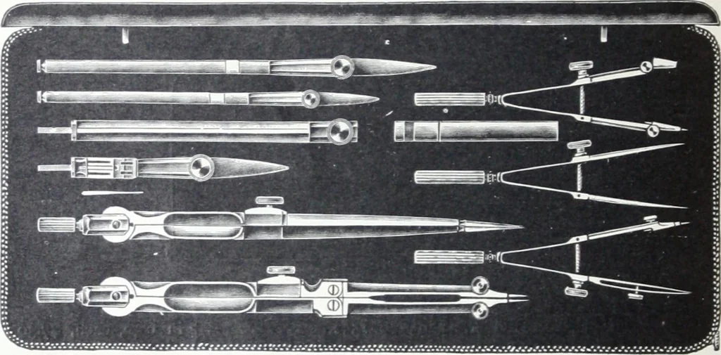 An illustration from Illustrated catalogue and price-list of drawing and tracing papers, sun print papers and equipments, drawing instruments and materials, surveying instruments, accessories, etc. / Kolesch & Company., 1907, leaf 73