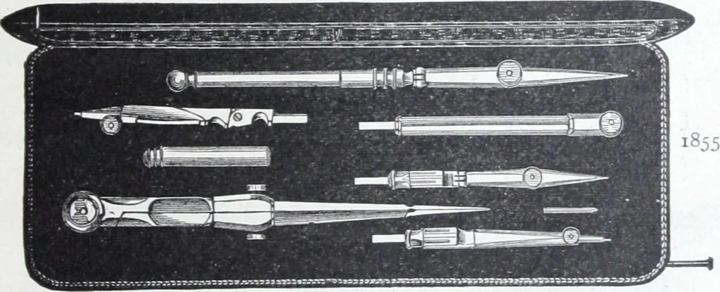 An illustration from Illustrated catalogue and price-list of drawing and tracing papers, sun print papers and equipments, drawing instruments and materials, surveying instruments, accessories, etc. / Kolesch & Company., 1907, leaf 76