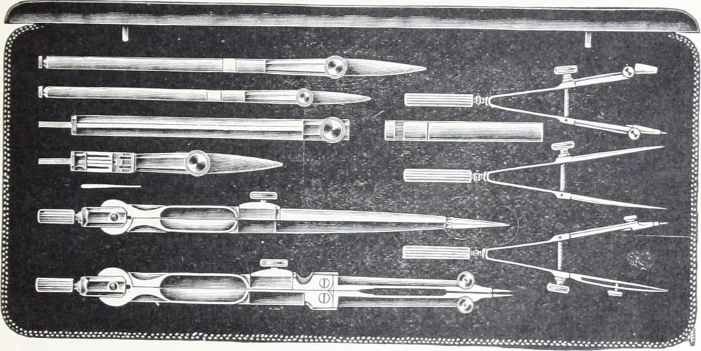 An illustration from Illustrated catalogue and price-list of drawing and tracing papers, sun print papers and equipments, drawing instruments and materials, surveying instruments, accessories, etc. / Kolesch & Company., 1907, leaf 80