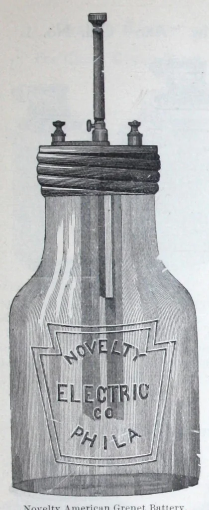 An illustration from Illustrated catalogue and price list of bells, electric gas burners, batteries, push buttons ..., 1899, leaf 4