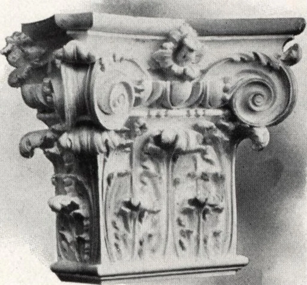 An illustration from Illustrated catalogue of composition capitals and brackets., 1906, leaf 34