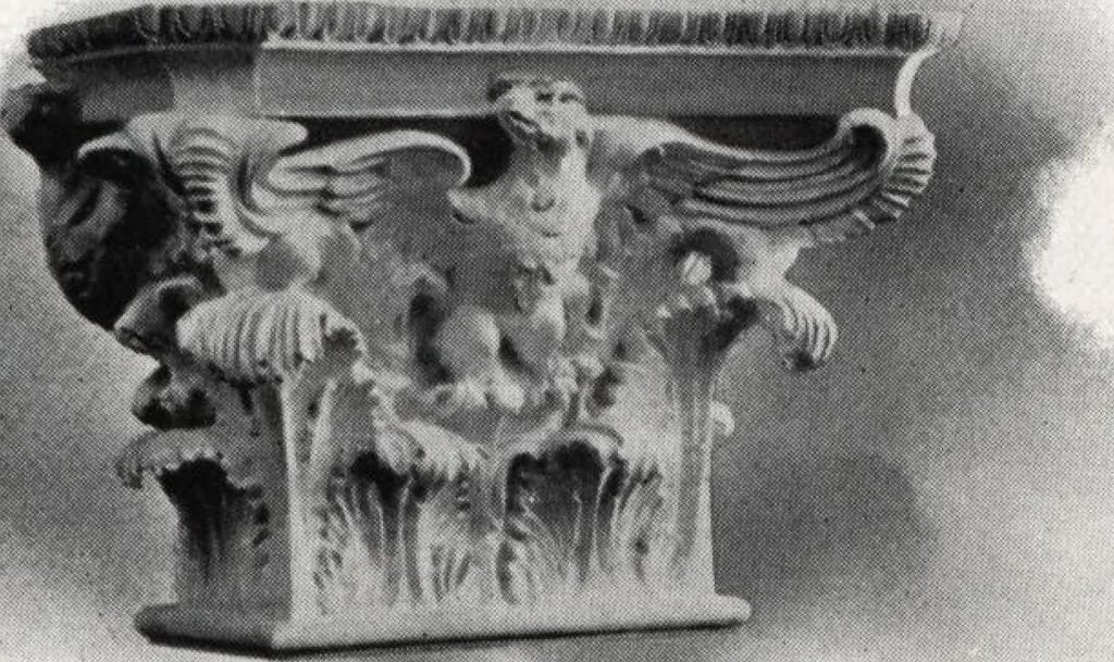 An illustration from Illustrated catalogue of composition capitals and brackets., 1906, leaf 42