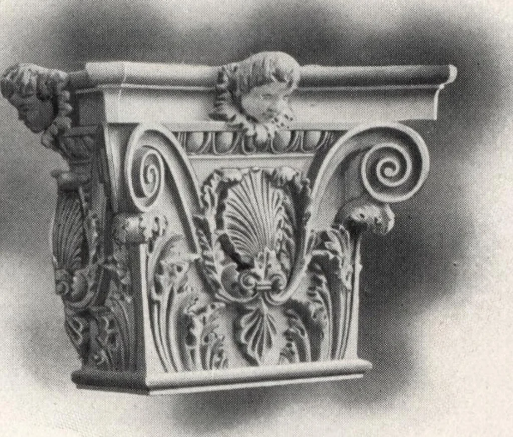 An illustration from Illustrated catalogue of composition capitals and brackets., 1906, leaf 44