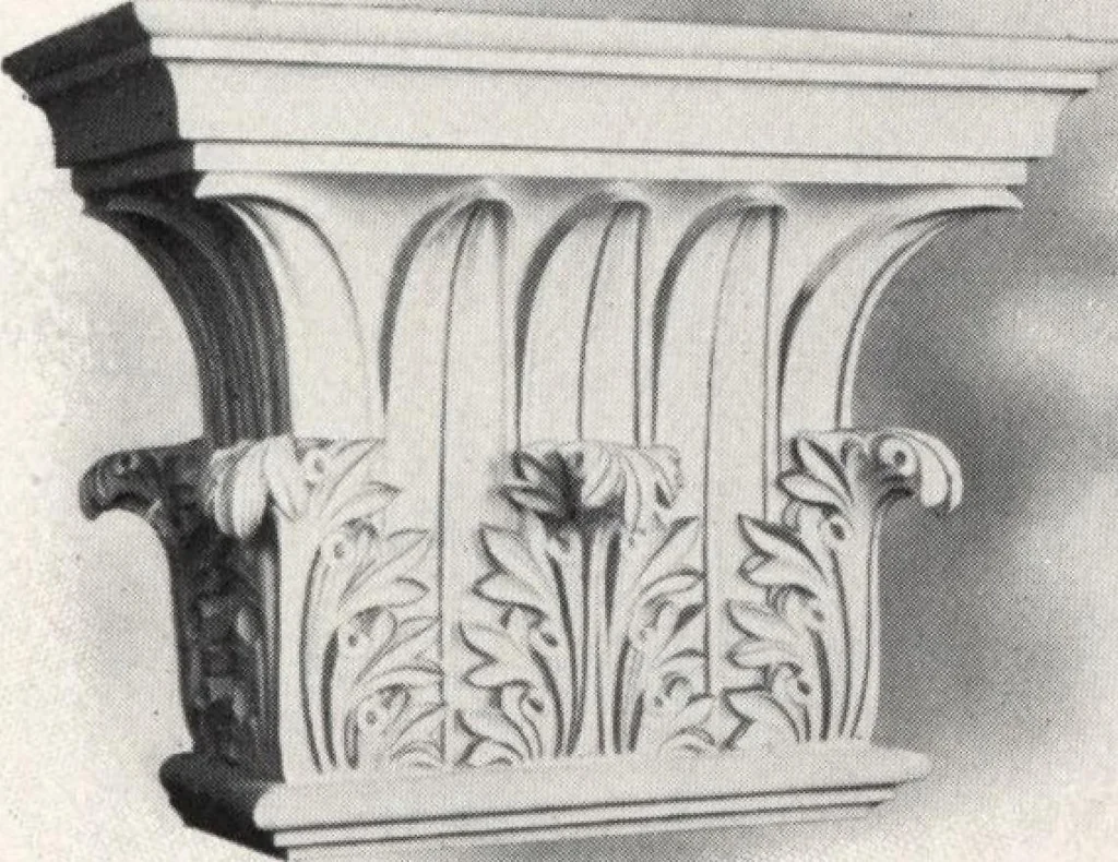 An illustration from Illustrated catalogue of composition capitals and brackets., 1906, leaf 56