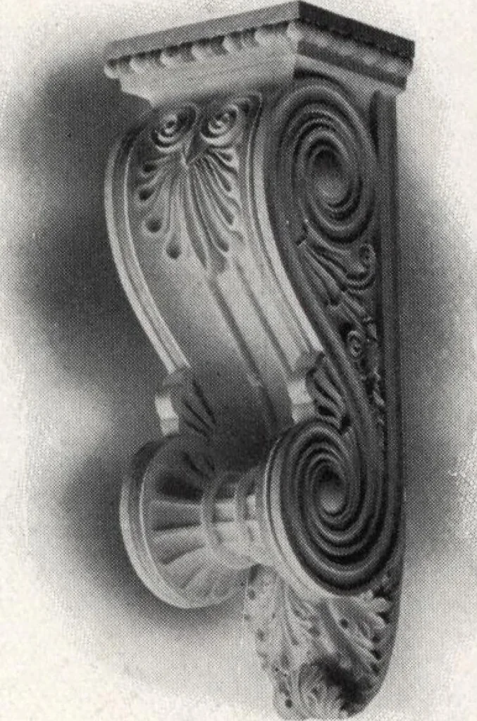 An illustration from Illustrated catalogue of composition capitals and brackets., 1906, leaf 58