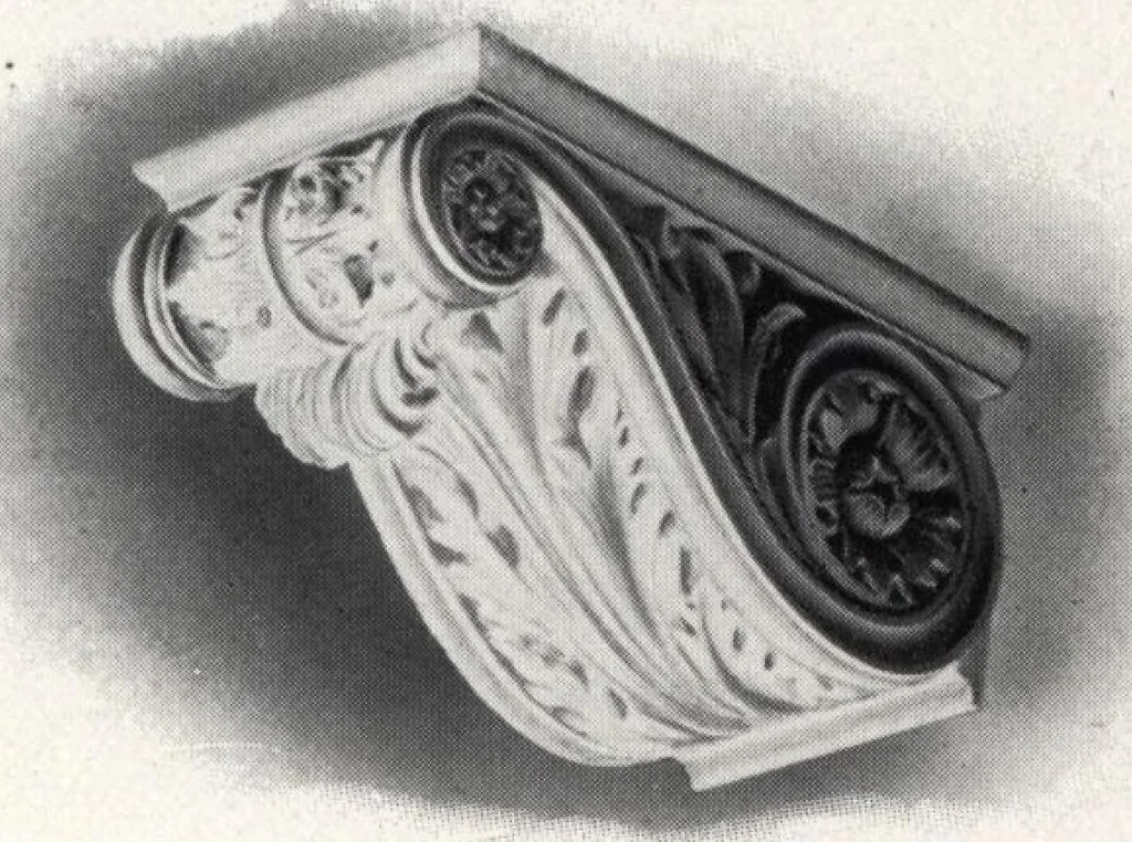 An illustration from Illustrated catalogue of composition capitals and brackets., 1906, leaf 62