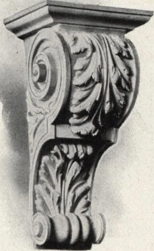 An illustration from Illustrated catalogue of composition capitals and brackets., 1906, leaf 68