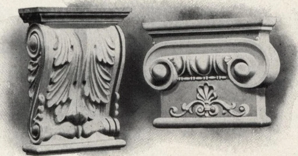 An illustration from Illustrated catalogue of composition capitals and brackets., 1906, leaf 68