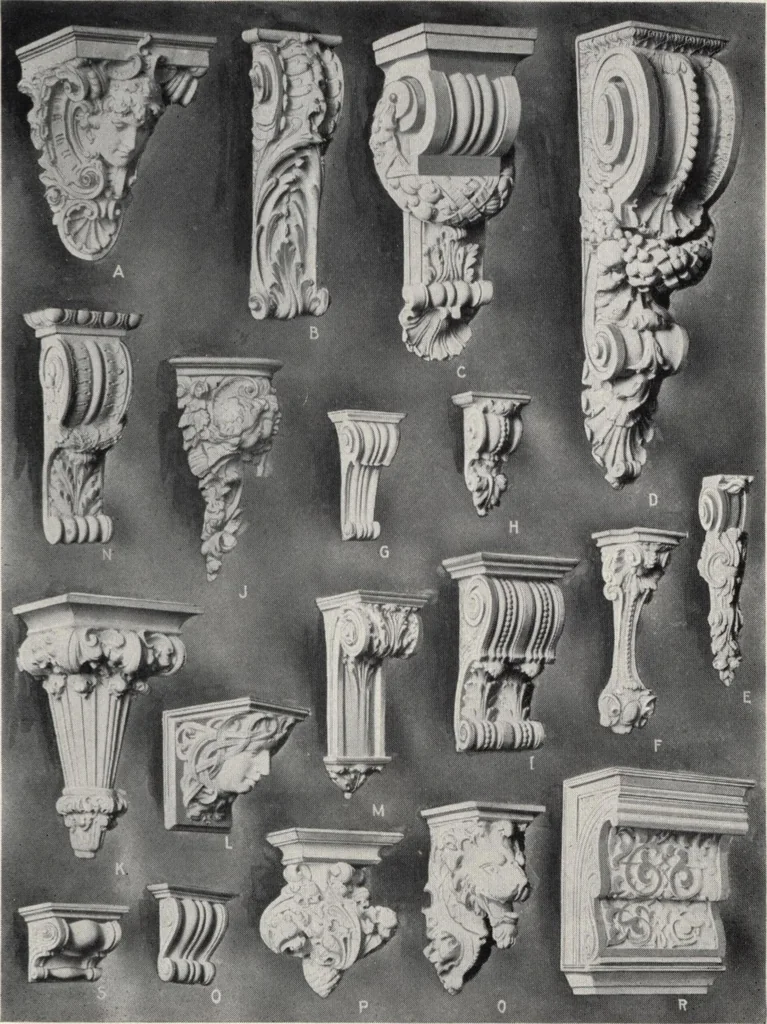 An illustration from Illustrated catalogue of composition capitals and brackets., 1906, leaf 70