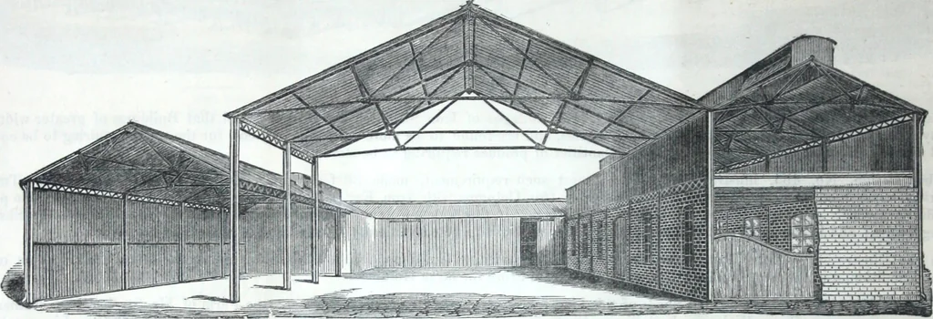An illustration from Illustrated catalogue of galvanized iron roofing and shedding, iron structures, &c. : patent portable steel railways, railway plant, iron bridges, &c., 1884, leaf 15