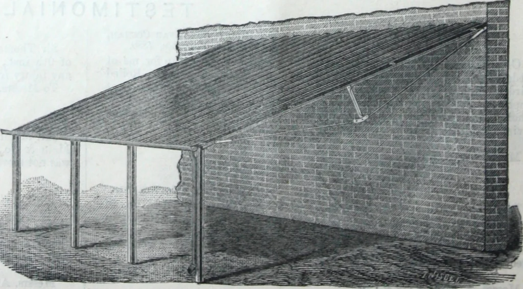 An illustration from Illustrated catalogue of galvanized iron roofing and shedding, iron structures, &c. : patent portable steel railways, railway plant, iron bridges, &c., 1884, leaf 15