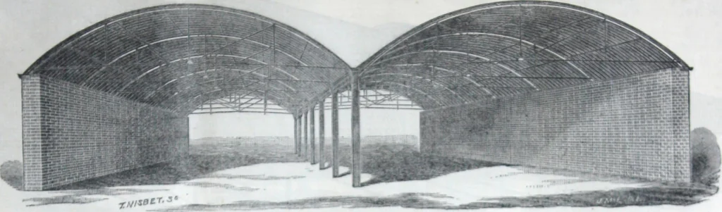 An illustration from Illustrated catalogue of galvanized iron roofing and shedding, iron structures, &c. : patent portable steel railways, railway plant, iron bridges, &c., 1884, leaf 16