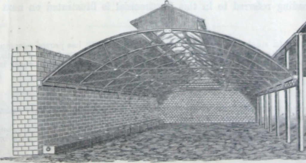 An illustration from Illustrated catalogue of galvanized iron roofing and shedding, iron structures, &c. : patent portable steel railways, railway plant, iron bridges, &c., 1884, leaf 16