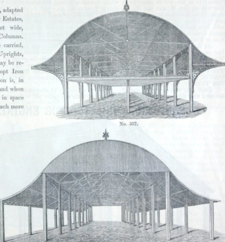 An illustration from Illustrated catalogue of galvanized iron roofing and shedding, iron structures, &c. : patent portable steel railways, railway plant, iron bridges, &c., 1884, leaf 20