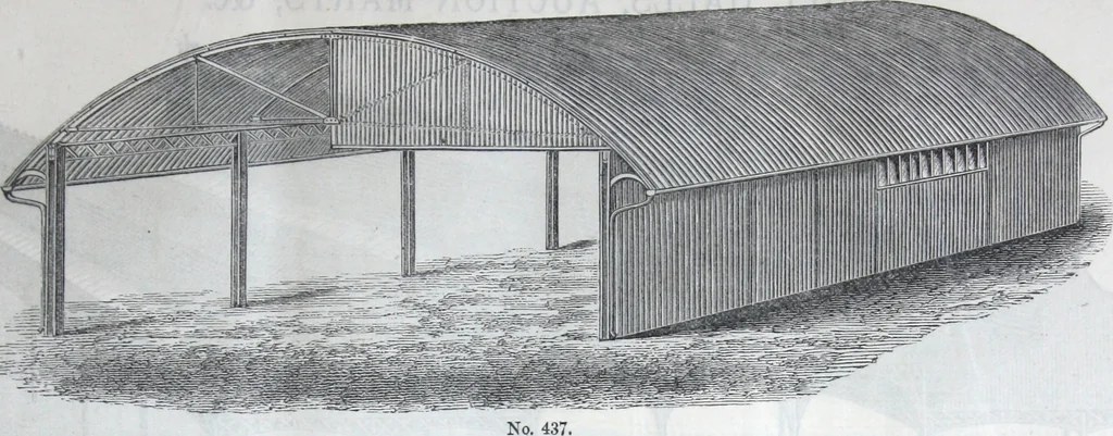 An illustration from Illustrated catalogue of galvanized iron roofing and shedding, iron structures, &c. : patent portable steel railways, railway plant, iron bridges, &c., 1884, leaf 26