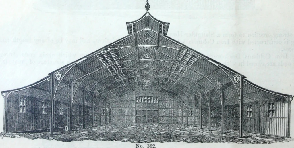 An illustration from Illustrated catalogue of galvanized iron roofing and shedding, iron structures, &c. : patent portable steel railways, railway plant, iron bridges, &c., 1884, leaf 27