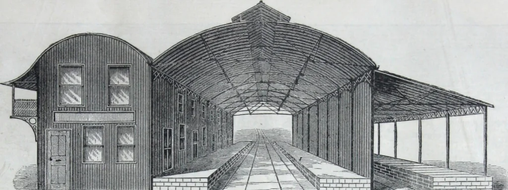 An illustration from Illustrated catalogue of galvanized iron roofing and shedding, iron structures, &c. : patent portable steel railways, railway plant, iron bridges, &c., 1884, leaf 28