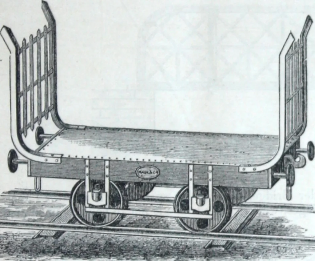 An illustration from Illustrated catalogue of galvanized iron roofing and shedding, iron structures, &c. : patent portable steel railways, railway plant, iron bridges, &c., 1884, leaf 30