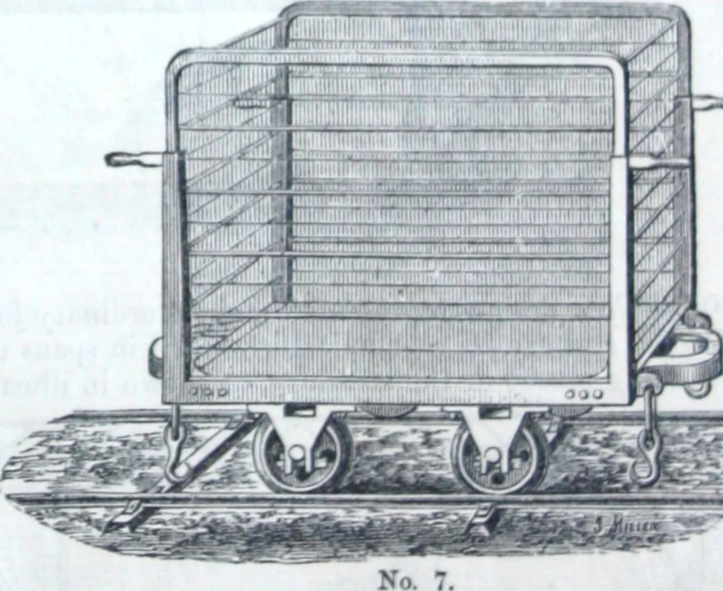 An illustration from Illustrated catalogue of galvanized iron roofing and shedding, iron structures, &c. : patent portable steel railways, railway plant, iron bridges, &c., 1884, leaf 30