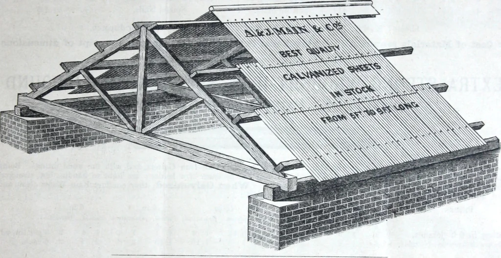 An illustration from Illustrated catalogue of galvanized iron roofing and shedding, iron structures, &c. : patent portable steel railways, railway plant, iron bridges, &c., 1884, leaf 36