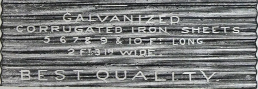 An illustration from Illustrated catalogue of galvanized iron roofing and shedding, iron structures, &c. : patent portable steel railways, railway plant, iron bridges, &c., 1884, leaf 36