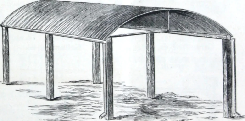 An illustration from Illustrated catalogue of galvanized iron roofing and shedding, iron structures, &c. : patent portable steel railways, railway plant, iron bridges, &c., 1884, leaf 38