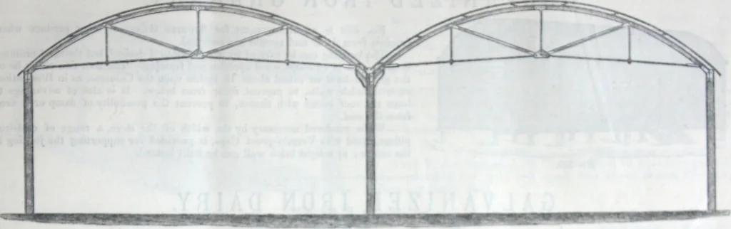 An illustration from Illustrated catalogue of galvanized iron roofing and shedding, iron structures, &c. : patent portable steel railways, railway plant, iron bridges, &c., 1884, leaf 8