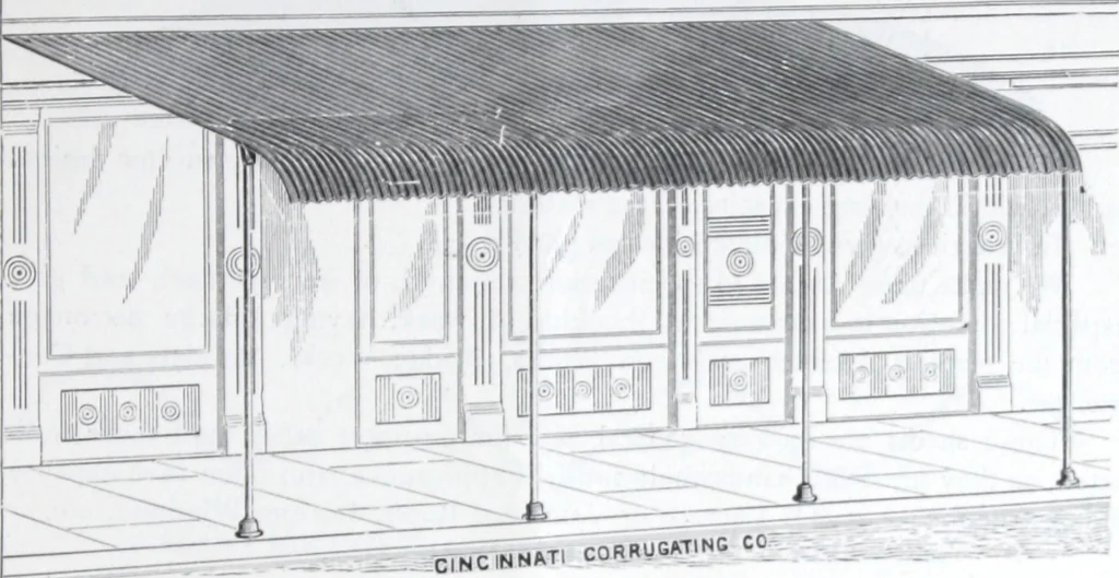An illustration from Illustrated catalogue of the Cincinnati Corrugating Co. ... : superior corrugated and other sheet metal building material., 1893, leaf 18