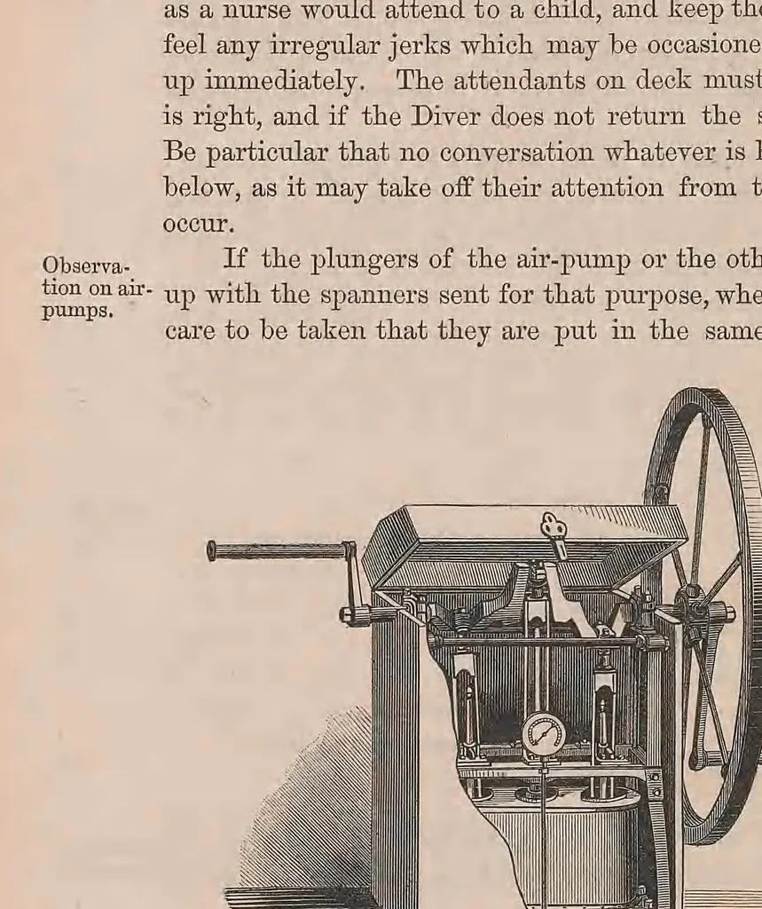 An illustration from Illustrated & descriptive catalogue A. Siebe, inventor of the close diving dress : established 1820, 1870, leaf 54