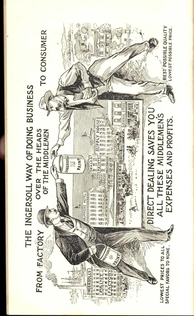 An illustration from Ingersoll paint book: tells all about paints and painting., 1926, leaf 21