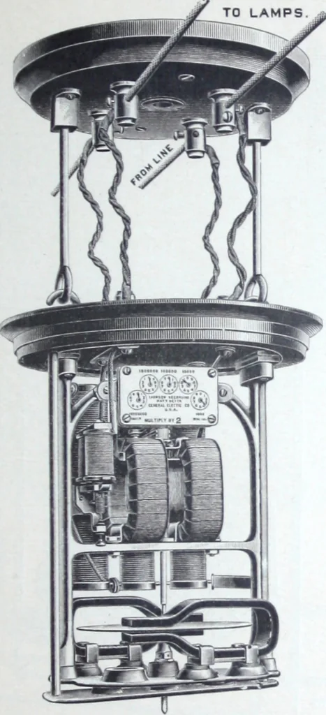 An illustration from Instructions for installing and operating the Thomson recording watt-meter., 1896, leaf 16