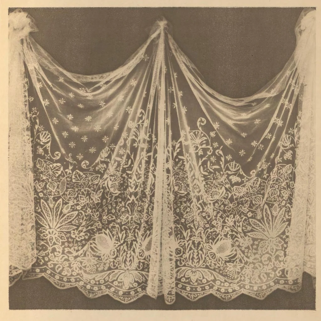 An illustration from Irish lace : report upon visits to convents, classes, and schools where lace-making and designing for lace are taught : as well as upon steps taken for assisting the development of the lace industry in Ireland, with illustrations of specimens of recently produced laces, 1887, leaf 22