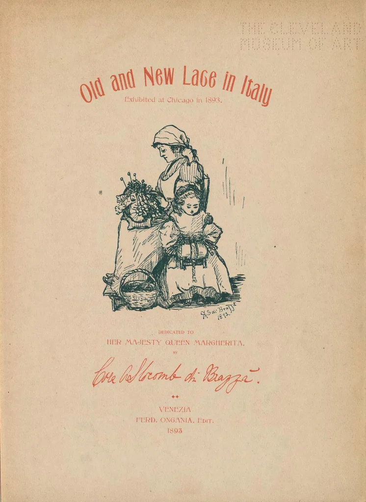 An illustration from Old and new lace in Italy : exhibited at Chicago in 1893, 1893, leaf 2
