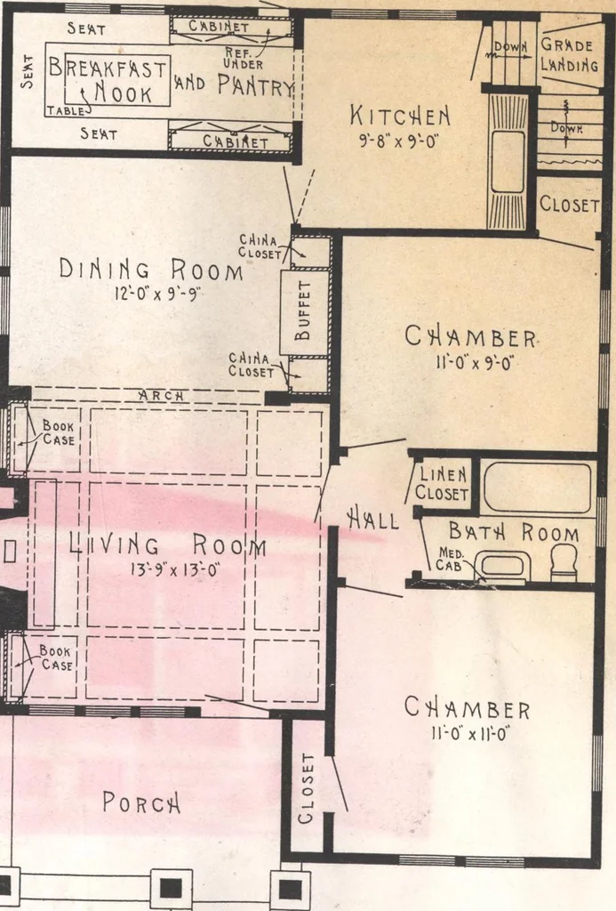 An illustration from Practical homes, 1922-23 edition, 1922, leaf 17