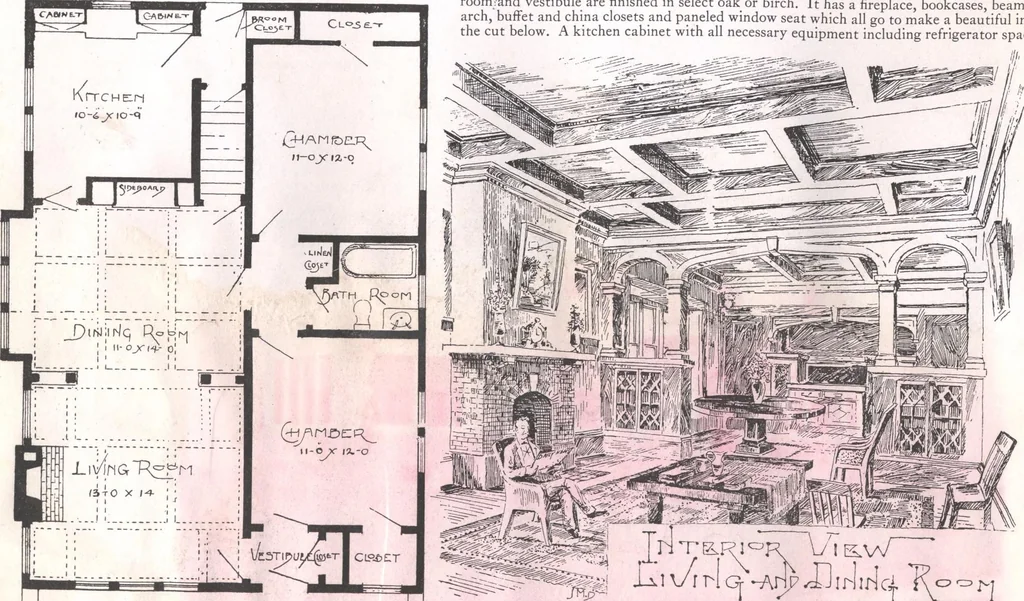 An illustration from Practical homes, 1922-23 edition, 1922, leaf 49