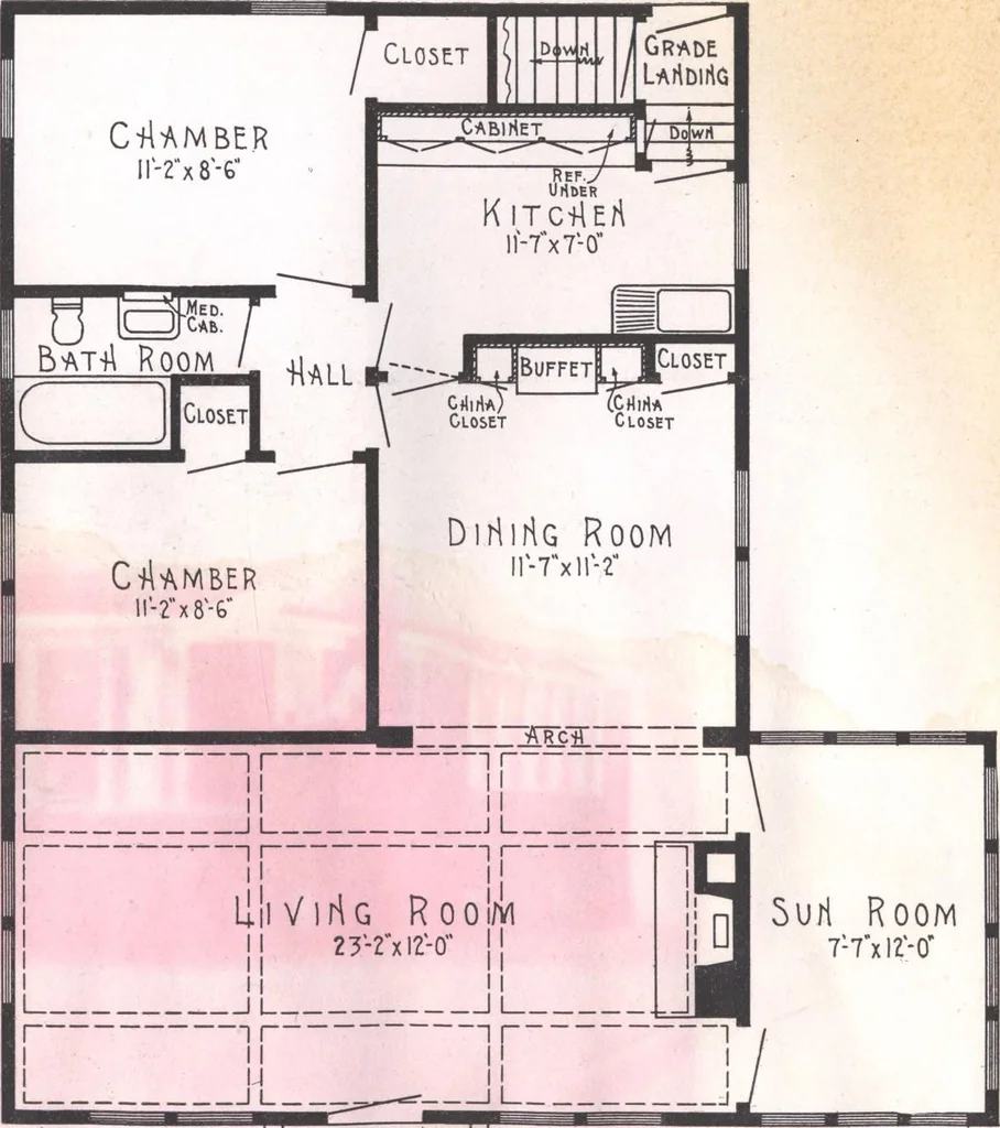An illustration from Practical homes, 1922-23 edition, 1922, leaf 51