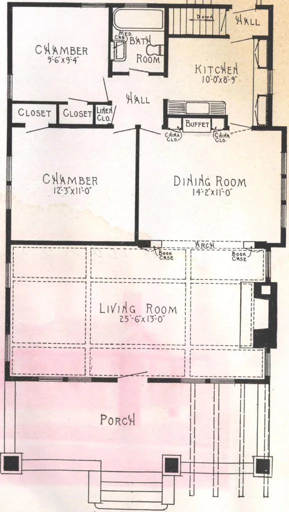 An illustration from Practical homes, 1922-23 edition, 1922, leaf 63