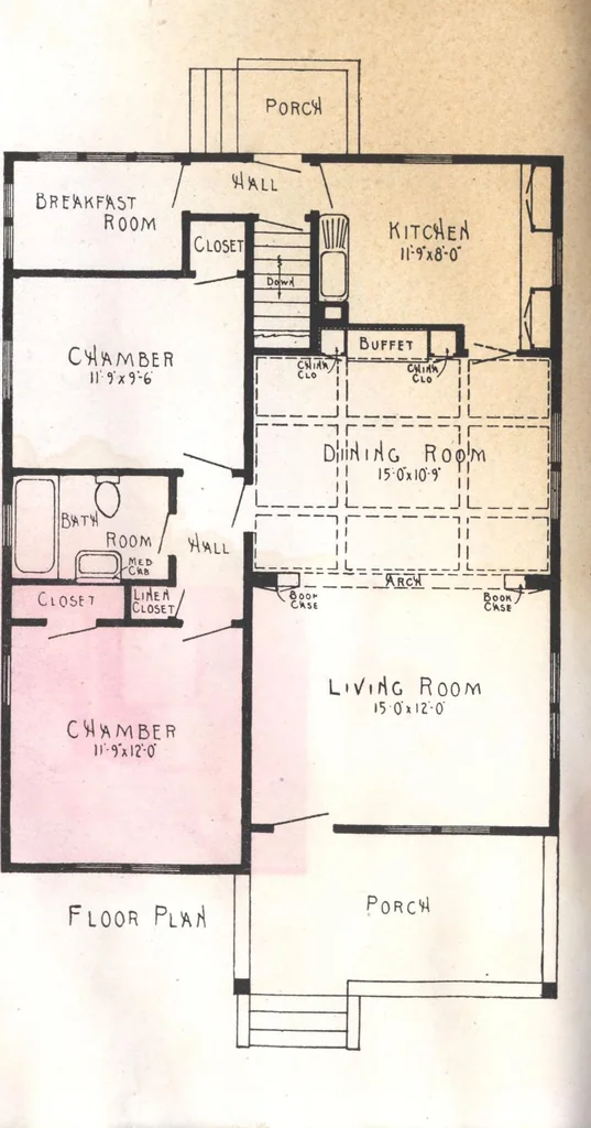 An illustration from Practical homes, 1922-23 edition, 1922, leaf 87