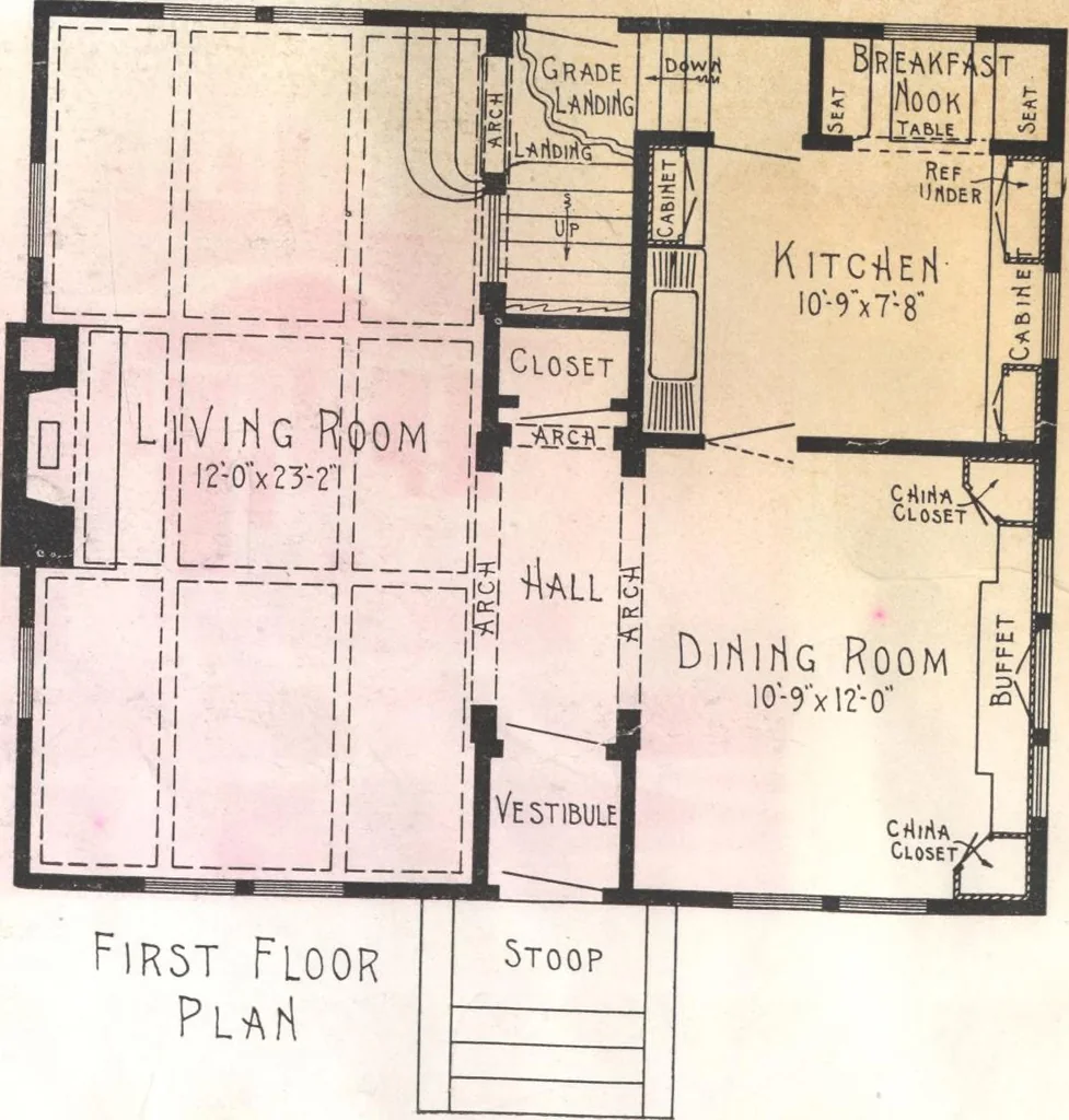 An illustration from Practical homes, 1922-23 edition, 1922, leaf 9