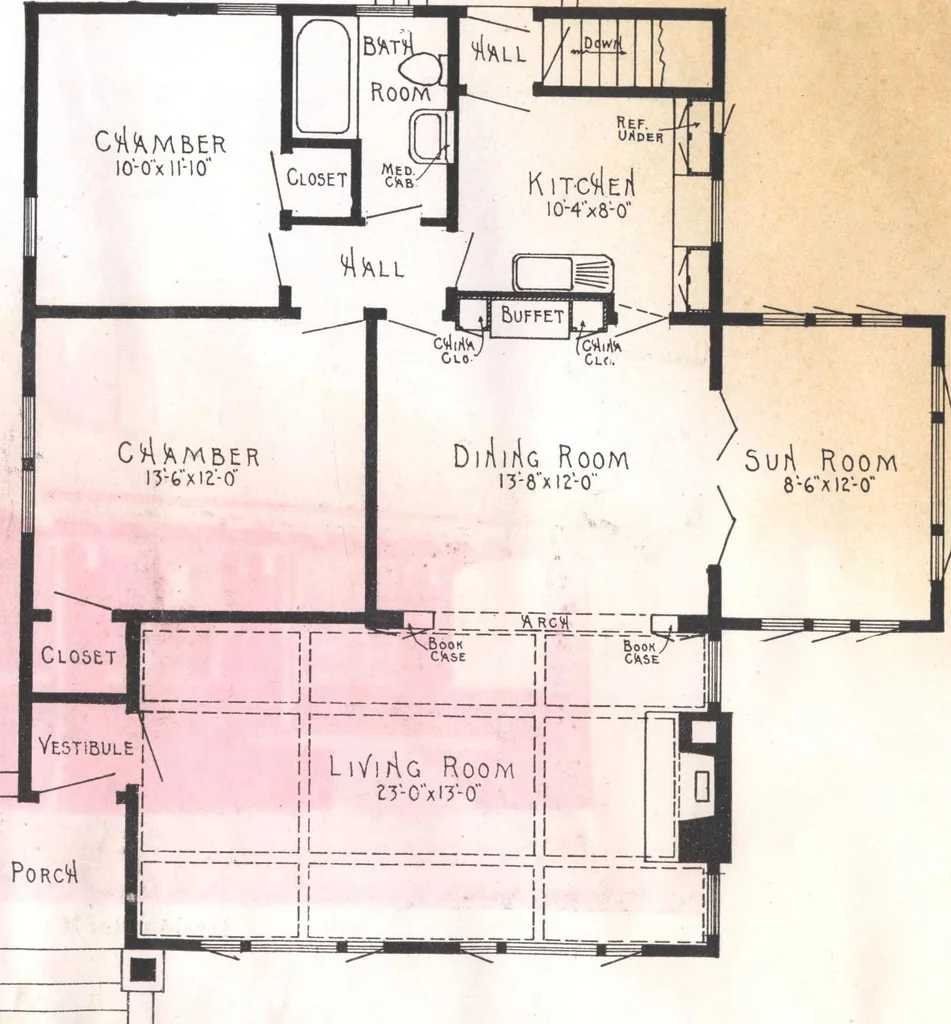 An illustration from Practical homes, 1922-23 edition, 1922, leaf 95
