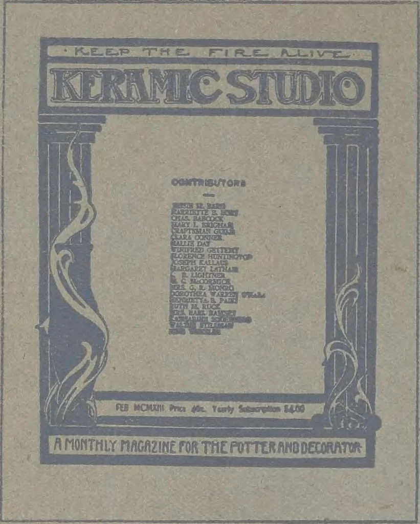 An illustration from Keramic studio, 1899, leaf 307