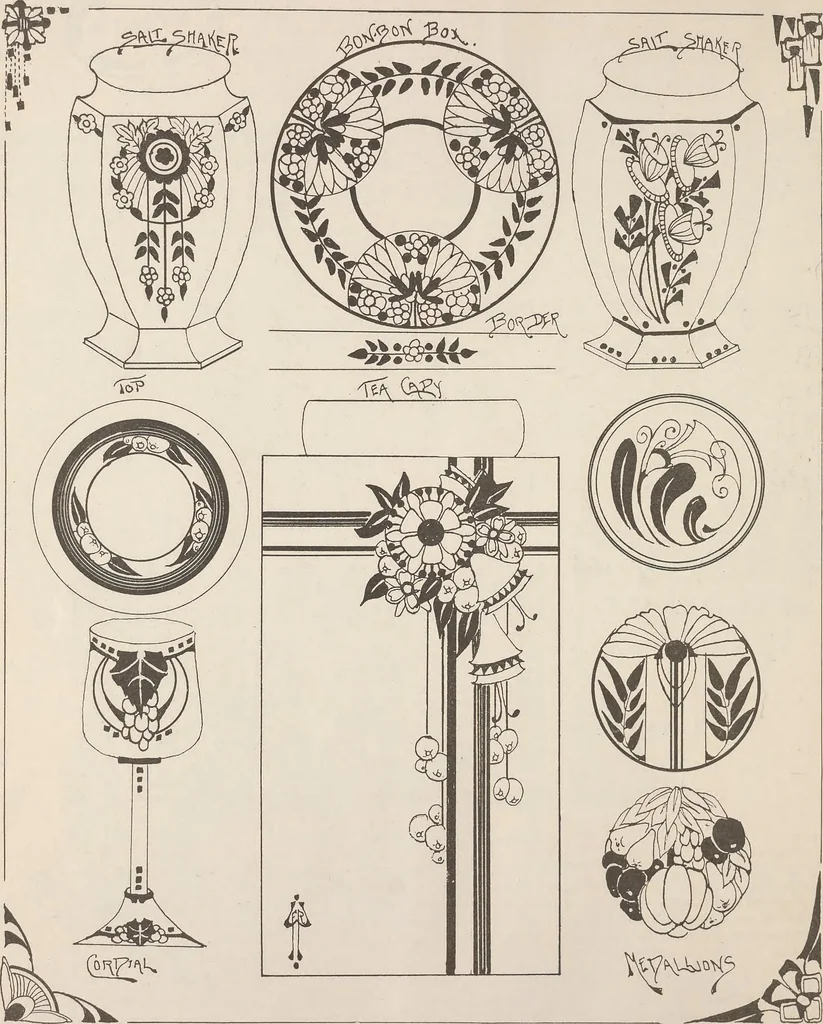 An illustration from Keramic studio, 1899, leaf 155