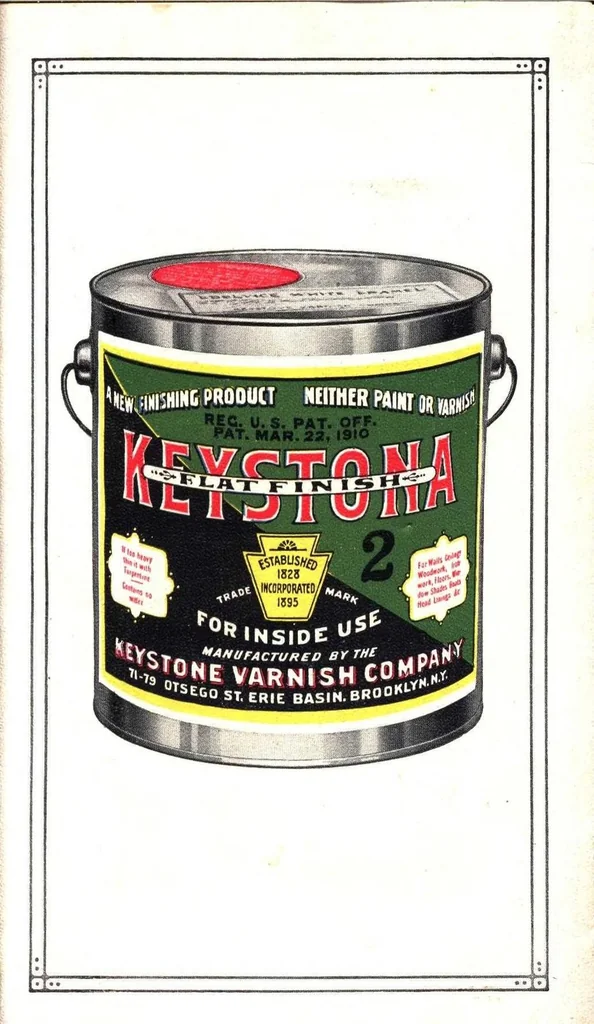 An illustration from Keystona flat finish, 1910, leaf 4