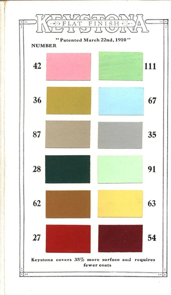 An illustration from Keystona flat finish, 1910, leaf 9